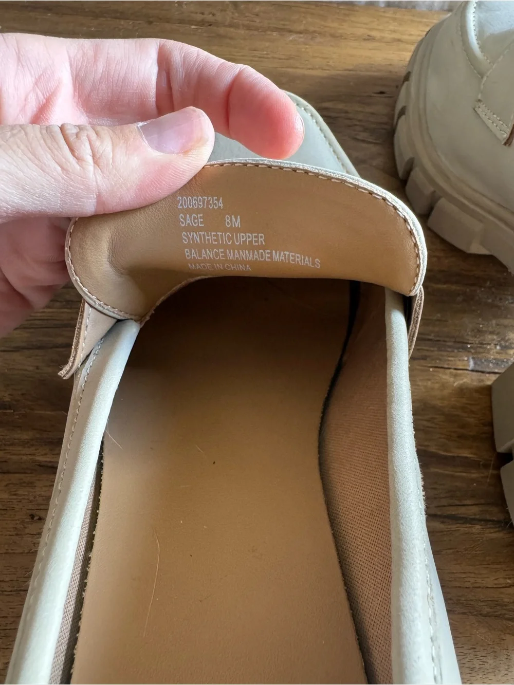 Crown Vintage Chunky Penny Loafers in Cream